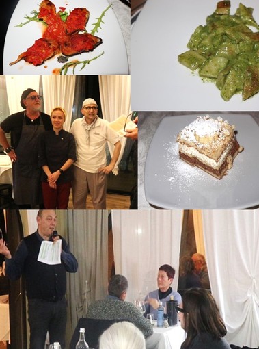 Sanremo - Villaggio dei Fiori: tutto esaurito per la serata dedicata al Levante ligure, con un menù firmato dagli chef Sergio Sartor e Flavio Ottonello e la narrazione del giornalista Claudio Porchia