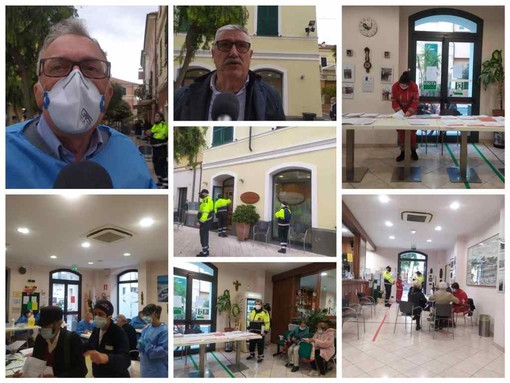 A Diano Marina si vaccinano gli under 80 senza prenotazione, "Oltre 200 dosi al giorno, centri periferici migliore soluzione" (foto e video)