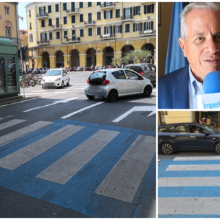 Imperia: il sindaco Scajola loda il semaforo di via Bonfante "Pedoni più sicuri e traffico più veloce" (Foto e video)