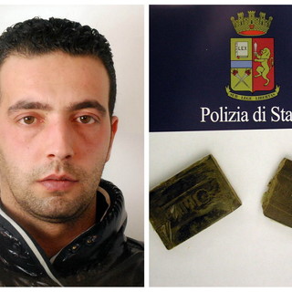 Ventimiglia: polizia ferma pusher con 2 etti di hashish nelle mutande