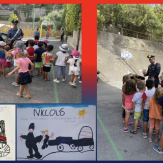 Sanremo: carabinieri in visita alla Scuola Primaria Asquasciati, entusiasmo dei bambini per i militari Sanremo: carabinieri in visita alla Scuola Primaria Asquasciati, entusiasmo dei bambini per i militari