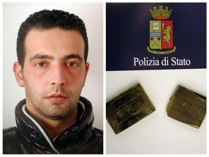 Ventimiglia: polizia ferma pusher con 2 etti di hashish nelle mutande