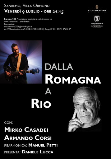 Mirko Casadei e Armando Corsi a Villa Ormond di Sanremo