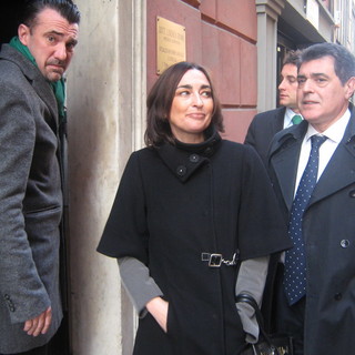La Gancia mentre entra nella sede della Lega Nord in via Cascione La Gancia mentre entra nella sede della Lega Nord in via Cascione
