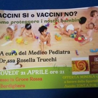 Bordighera: 'Vaccini no, vaccini sì", domani sera risponde il medico pediatra Rosella Trucchi