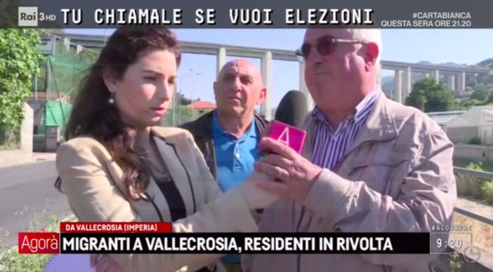 Migranti a Vallecrosia: Sindaco ed opposizione in diretta ad Agorà su RaiTre, Giordano “Venti migranti in città sono troppi”