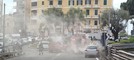 Ventimiglia, veicolo in fiamme alla rotonda di Largo Torino: traffico in tilt (Foto)