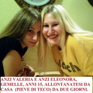 Trovate a Sanremo le gemelle 15enni Eleonora e Valeria, scomparse da due giorni da Pieve di Teco. Stanno bene