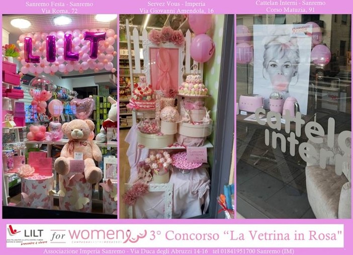 'La Vetrina in rosa', ecco i premiati del concorso LILT 2022 di Imperia-Sanremo 'La Vetrina in rosa', ecco i premiati del concorso LILT 2022 di Imperia-Sanremo