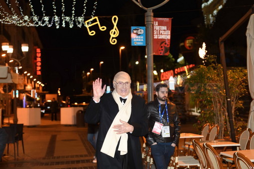 Pippo Baudo in giro per Sanremo nel 2018 Pippo Baudo in giro per Sanremo nel 2018