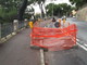 Imperia: cedimento dell'asfalto in viale Matteotti, problema legato una muratura della ferrovia Imperia: cedimento dell'asfalto in viale Matteotti, problema legato una muratura della ferrovia