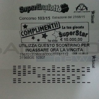 San Bartolomeo al Mare: vinti al Superenalotto 10.000 euro alla ricevitoria 'Bar Luna'