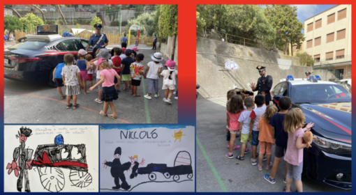 Sanremo: carabinieri in visita alla Scuola Primaria Asquasciati, entusiasmo dei bambini per i militari Sanremo: carabinieri in visita alla Scuola Primaria Asquasciati, entusiasmo dei bambini per i militari