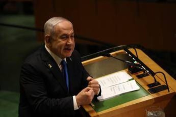 Netanyahu all'Onu: applausi, fischi e molte delegazioni via dall'aula Netanyahu all'Onu: applausi, fischi e molte delegazioni via dall'aula