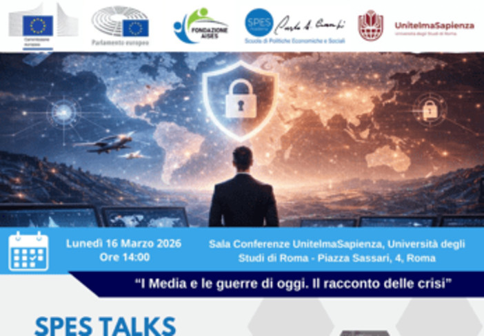 Informazione: nasce 'Spes Talks', il 16 marzo a Roma il primo incontro su media e guerre contemporanee Informazione: nasce 'Spes Talks', il 16 marzo a Roma il primo incontro su media e guerre contemporanee