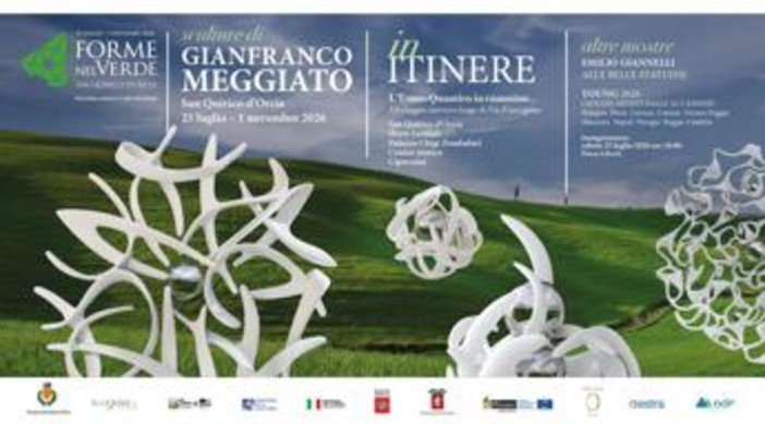 Siena, a San Quirico d’Orcia l’uomo quantico di Meggiato lungo la Via Francigena Siena, a San Quirico d’Orcia l’uomo quantico di Meggiato lungo la Via Francigena