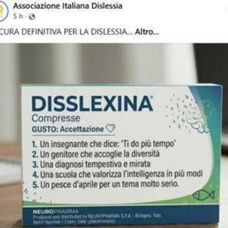"Trovata cura per la dislessia, è la Disslexina", il pesce d'aprile che fa riflettere