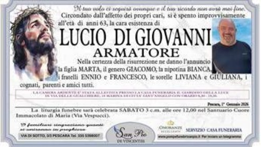 Morto l'armatore Lucio Di Giovanni, stroncato da un infarto Morto l'armatore Lucio Di Giovanni, stroncato da un infarto