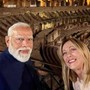 Italia-India, Meloni accoglie l'amico Modi: "Welcome to Rome" Italia-India, Meloni accoglie l'amico Modi: "Welcome to Rome"