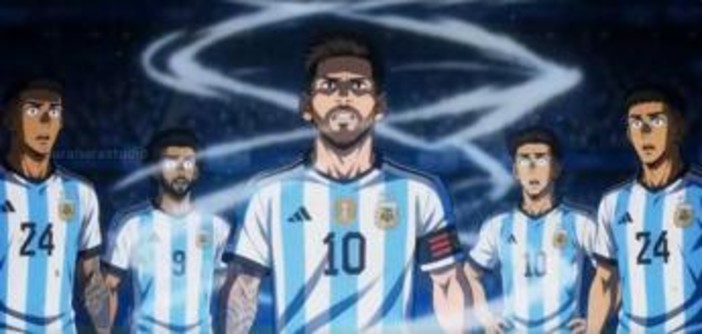 Mondiali, Messi e l'Argentina diventano... un anime