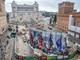 Roma, al cantiere di piazza Venezia la terza opera di 'Murales' Roma, al cantiere di piazza Venezia la terza opera di 'Murales'