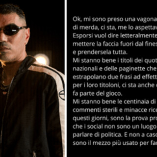 Marracash rompe il silenzio: "Mi stanno bene gli insulti, mai inneggiato alla violenza"