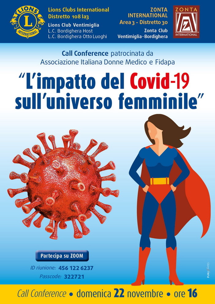 Domenica prossima convegno in video conferenza dal titolo ‘L'impatto del coronavirus sull'universo femminile’ Domenica prossima convegno in video conferenza dal titolo ‘L'impatto del coronavirus sull'universo femminile’