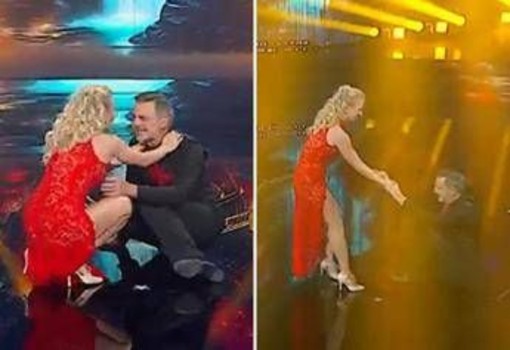 Ballando con le stelle, Beppe Convertini torna in pista e... cade Ballando con le stelle, Beppe Convertini torna in pista e... cade