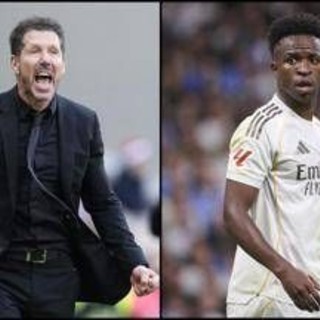 Real-Atletico, 'faccia a faccia' Simeone-Vinicius: "Florentino Perez ti caccerà" Real-Atletico, 'faccia a faccia' Simeone-Vinicius: "Florentino Perez ti caccerà"