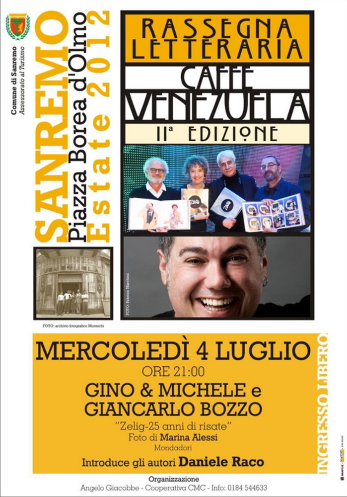 Sanremo: torna Caffè Venezuela, domani in piazza Borea d'Olmo Gino e Michele Sanremo: torna Caffè Venezuela, domani in piazza Borea d'Olmo Gino e Michele