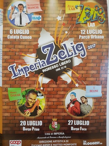 Imperia: per l'estate tornano gli appuntamenti con la comicità, giovedì si parte con Alessandro Bianchi